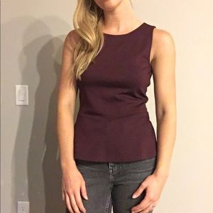 LOFT Maroon fitted work shirt size XS